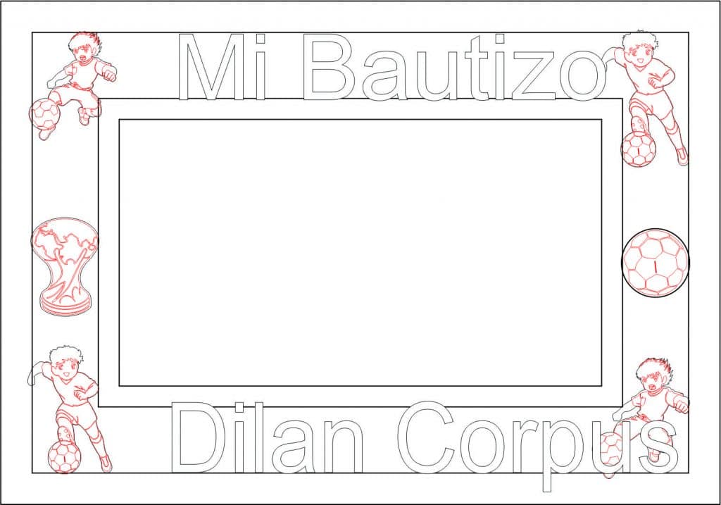 Cuadro «Mi bautizo» — vector para corte CNC