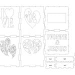 Cubo led "Amor" - Vector SVG DXF para Laser CO2 - Descargable gratis | Stanser
