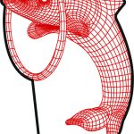Delfín con aro - Vector SVG DXF para Laser CO2 - Descargable gratis | Stanser
