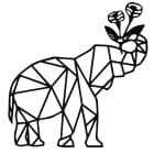 Elefante con flores - Vector descarganle para corte CNC y grabado laser gratis | Stanser
