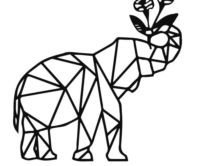 Elefante con flores