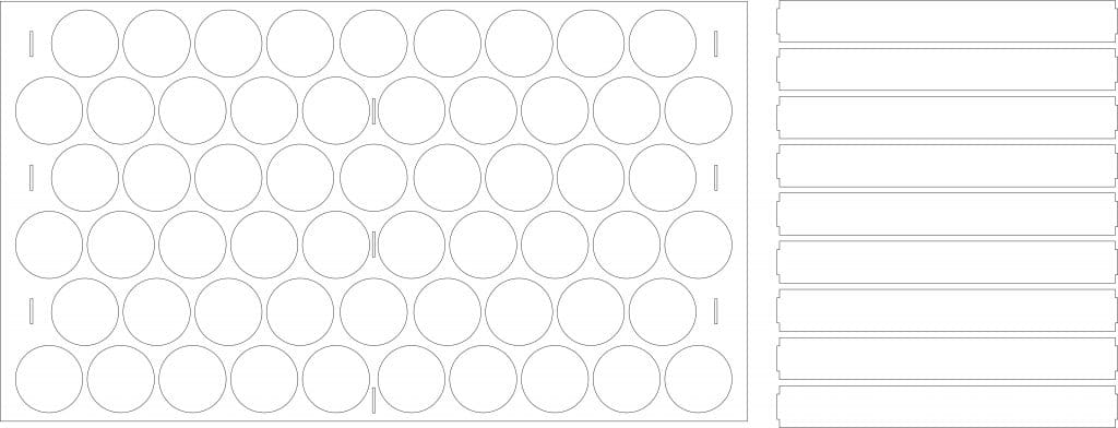 Estante para esmaltes de uña — vector para corte CNC