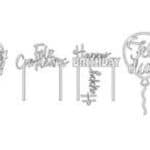 Toppers de cumpleaños - Vector descarganle para corte CNC y grabado laser gratis | Stanser