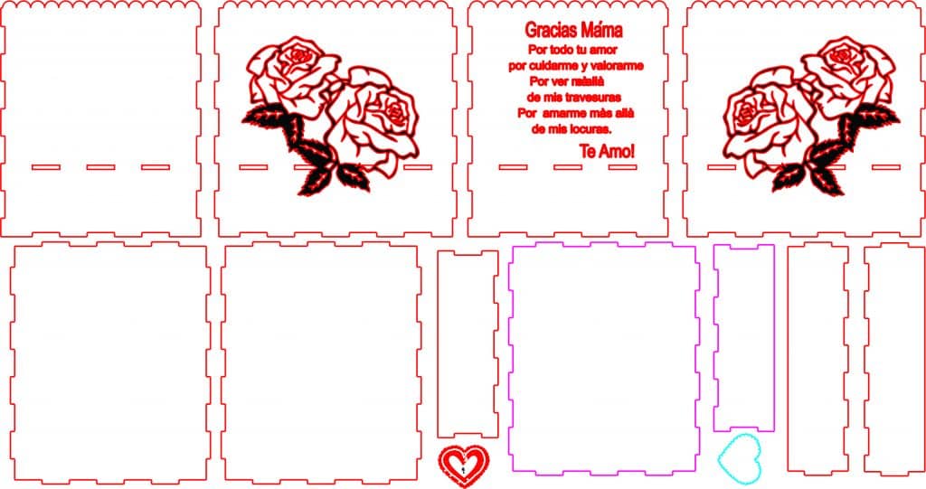 Bases para celular «Flores» — vector para corte CNC