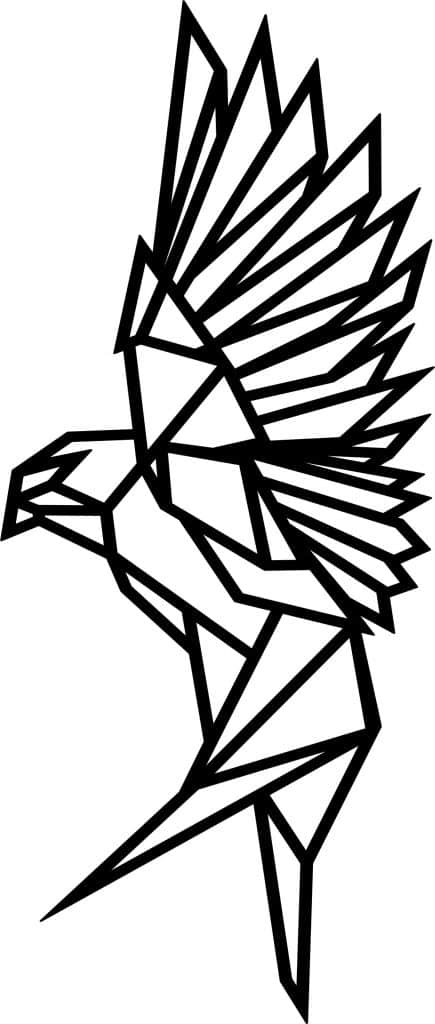 Gorrión al vuelo — vector para corte CNC