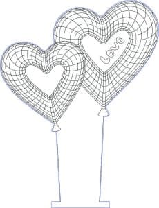 Lámpara de acrílico «Love»