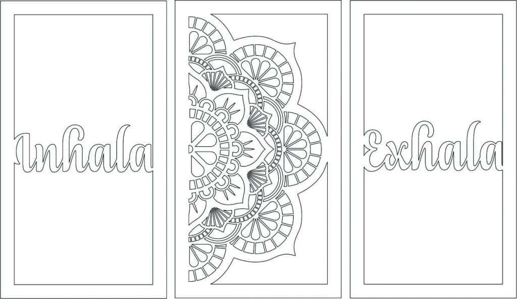 Set de cuadros «Mandala» — vector para corte CNC
