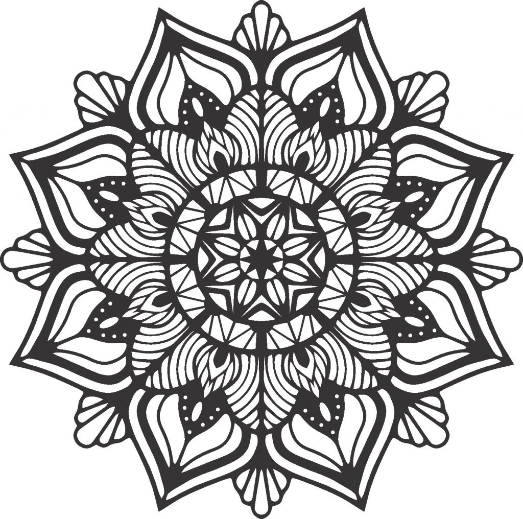 Cuadro de mandala — vector para corte CNC