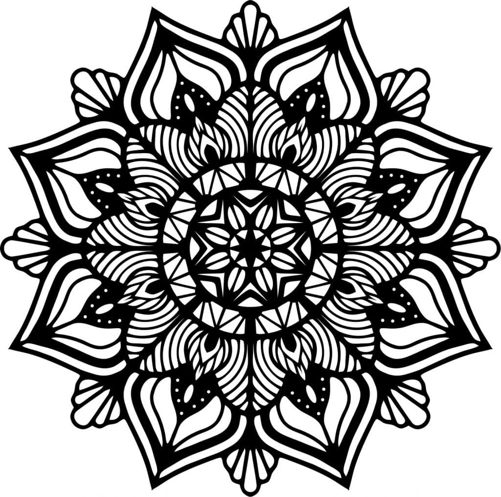 Flor de mandala — vector para corte CNC