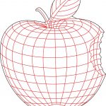Manzana mordida - Vector SVG DXF para Laser CO2 - Descargable gratis | Stanser