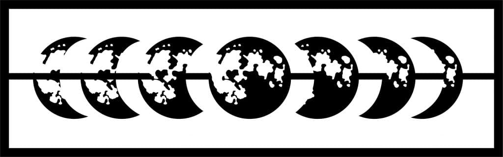 Cuadro «Fases de la Luna» — vector para corte CNC