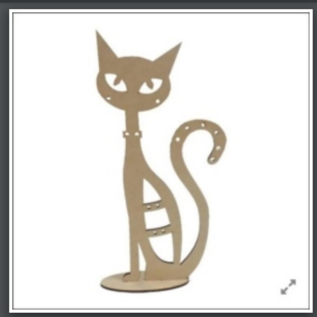 Portajoyas de gato — vector para corte CNC