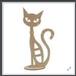Portajoyas de gato - Vector descarganle para corte CNC y grabado laser gratis | Stanser