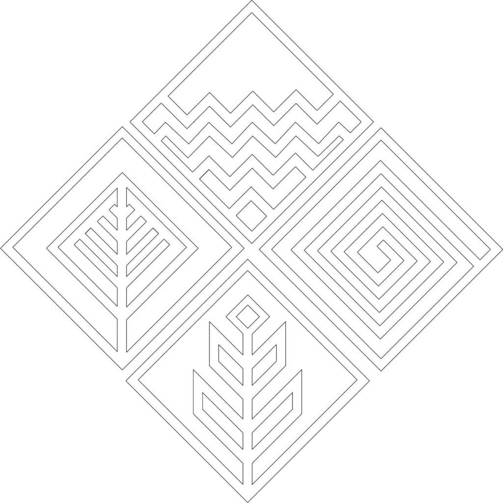 Rombo decorativo — vector para corte CNC