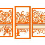 Set de cuadros "La última cena" - Vector SVG DXF para CNC Router y Laser CO2 - Descargable gratis | Stanser