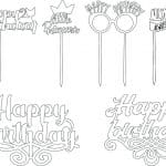 Cake toppers de cumpleaños 5 - Vector SVG DXF para CNC Router y Laser CO2 - Descargable gratis | Stanser