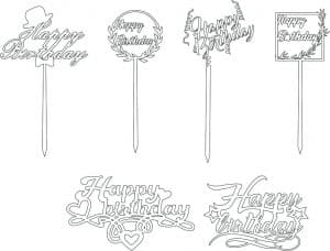 Cake toppers de cumpleaños 7