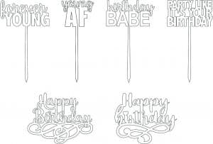 Cake toppers de cumpleaños 8