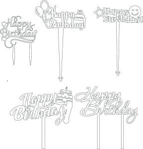 Cake toppers de cumpleaños 9