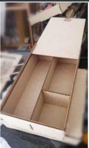 Caja rectangular de 3 divisiones