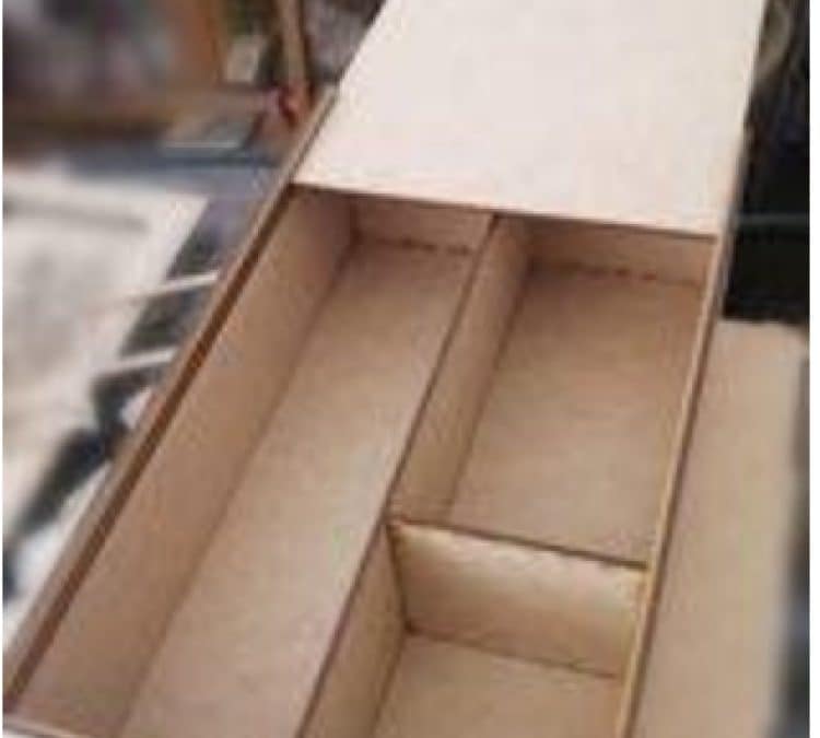 Caja rectangular de 3 divisiones