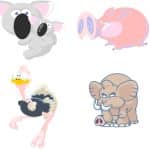 Animales animados - Vector descarganle para corte CNC y grabado laser gratis | Stanser