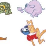 Animales animados 5 - Vector descarganle para corte CNC y grabado laser gratis | Stanser