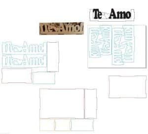 Bandejas rectangulares «Te amo»