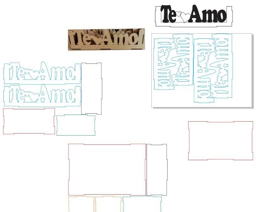 Bandejas rectangulares «Te amo»