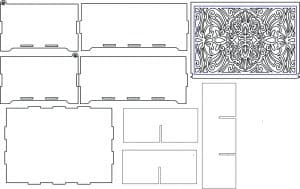 Caja calada de 6 espacios