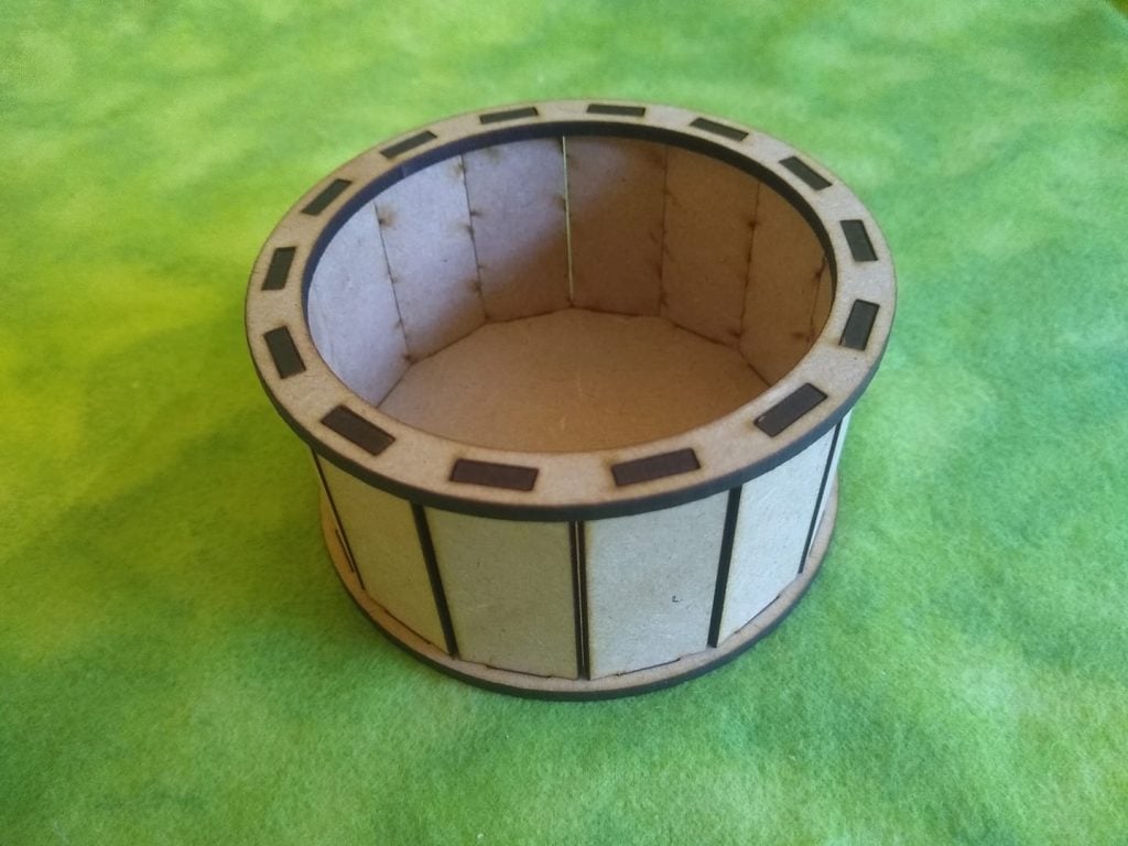 Caja circular sencilla — vector para corte CNC