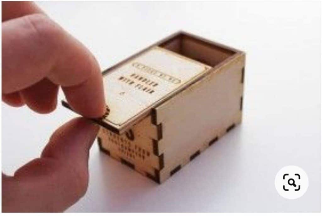 Caja miniatura — vector para corte CNC