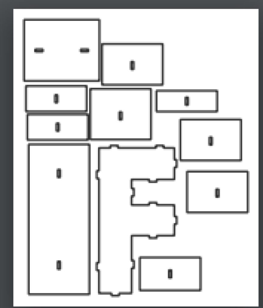 Caja «F» — vector para corte CNC