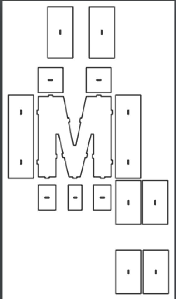 Caja «M» — vector para corte CNC