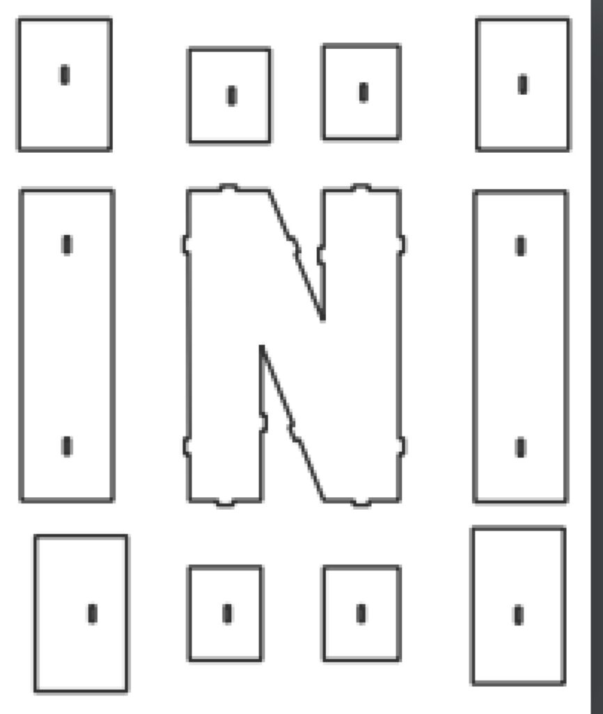 Caja «N» — vector para corte CNC