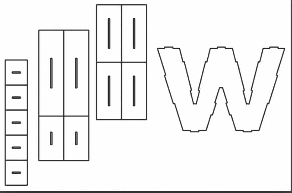 Caja «W» — vector para corte CNC