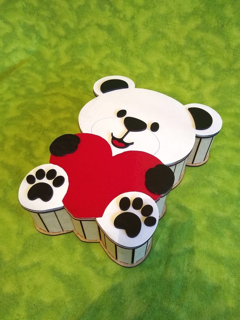 Caja de oso — vector para corte CNC