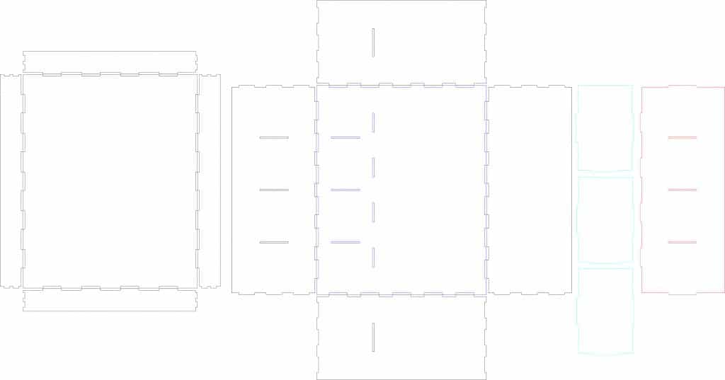 Caja simple con tapa — vector para corte CNC