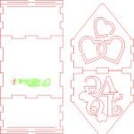 Cajita "Love" - Vector SVG DXF para CNC Router y Laser CO2 - Descargable gratis | Stanser