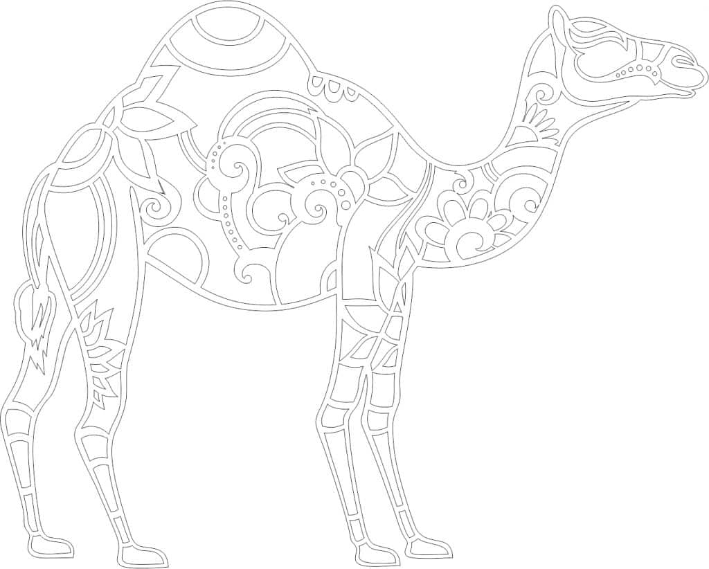 Camello mandala — vector para corte CNC