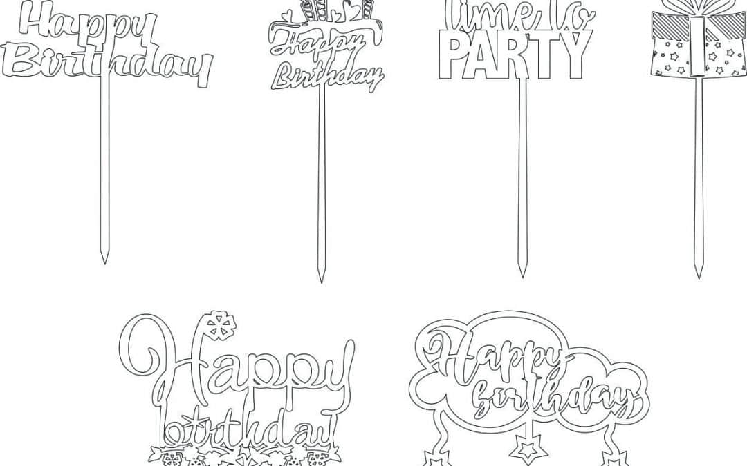 Cake toppers de cumpleaños 2