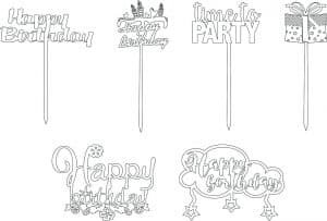 Cake toppers de cumpleaños 2