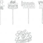 Cake toppers de cumpleaños 3 - Vector descarganle para corte CNC y grabado laser gratis | Stanser