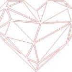 Corazón geométrico - Vector descarganle para corte CNC y grabado laser gratis | Stanser