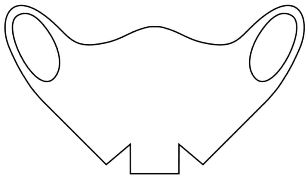 Cubrebocas de 1 pieza — vector para corte CNC