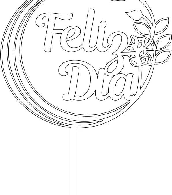 Cake topper «Feliz día»