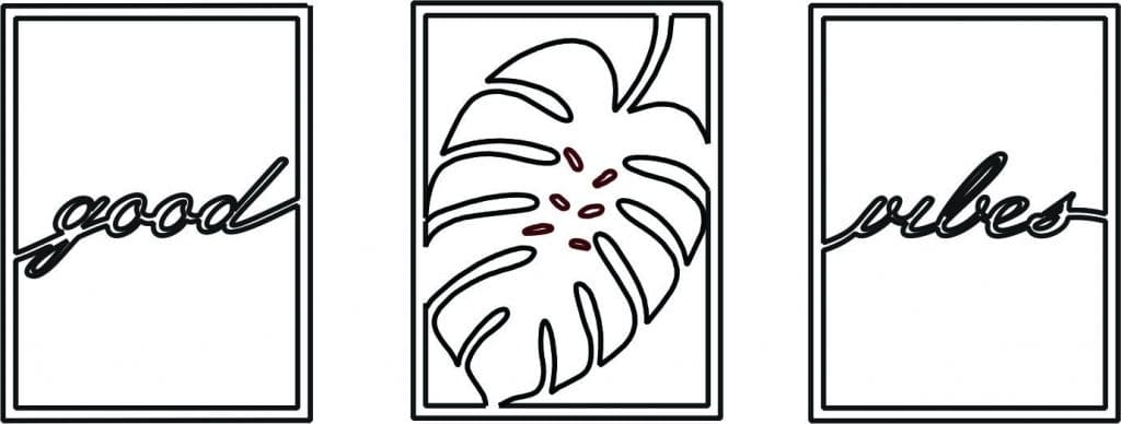 Cuadros «Good Vibes» — vector para corte CNC