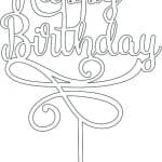 Happy Birthday Cake Topper - Vector descarganle para corte CNC y grabado laser gratis | Stanser