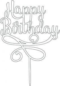 Happy Birthday Cake Topper