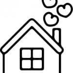 Casa con chimenea - Vector descarganle para corte CNC y grabado laser gratis | Stanser